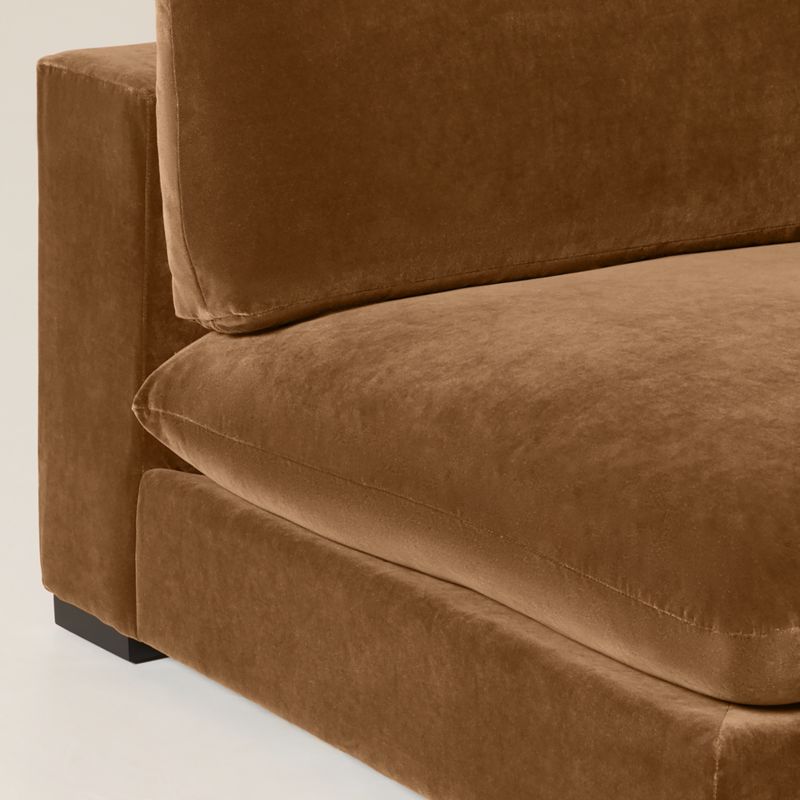 Deseo Light Brown Performance Velvet Deep Depth Armless Chair - image 5 of 10