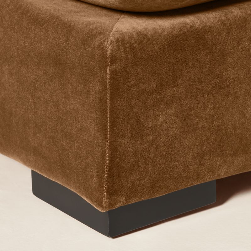Deseo Light Brown Performance Velvet Deep Depth Armless Chair - image 6 of 10