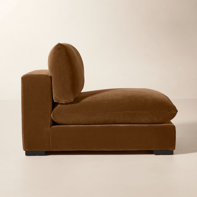 Deseo Light Brown Performance Velvet Deep Depth Armless Chair - image 3 of 10