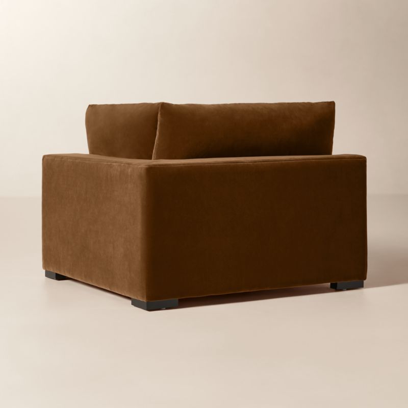 Deseo Light Brown Performance Velvet Deep Depth Corner Chair - image 4 of 10