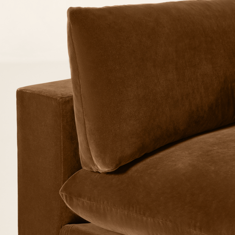 Deseo Praline Brown Performance Velvet Deep Depth Corner Chair - image 6 of 9