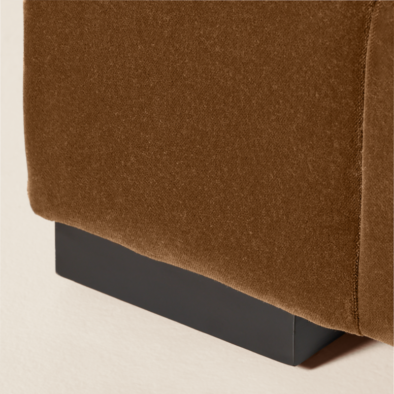 Deseo Praline Brown Performance Velvet Deep Depth Corner Chair - image 7 of 9
