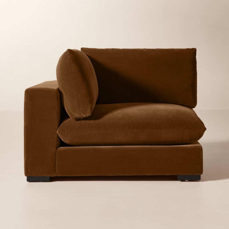 Deseo Light Brown Performance Velvet Deep Depth Corner Chair - image 3 of 10