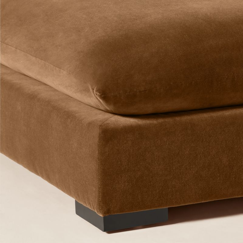 Deseo Light Brown Performance Velvet Deep Depth Ottoman - image 3 of 6