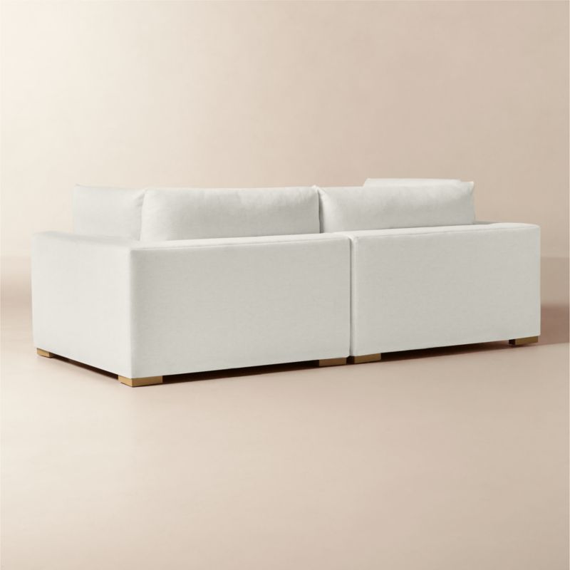 Deseo 2-Piece White Performance Fabric Deep Depth Sectional Sofa - image 4 of 10