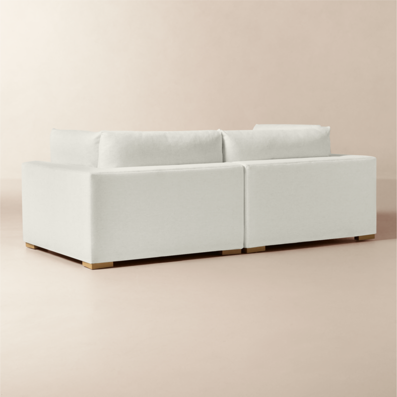 Deseo 2-Piece White Performance Fabric Deep Depth Sectional Sofa - image 6 of 10