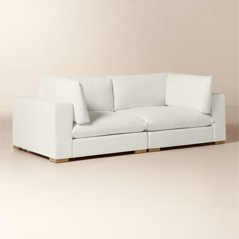 Deseo 2-Piece White Performance Fabric Deep Depth Sectional Sofa - image 4 of 10