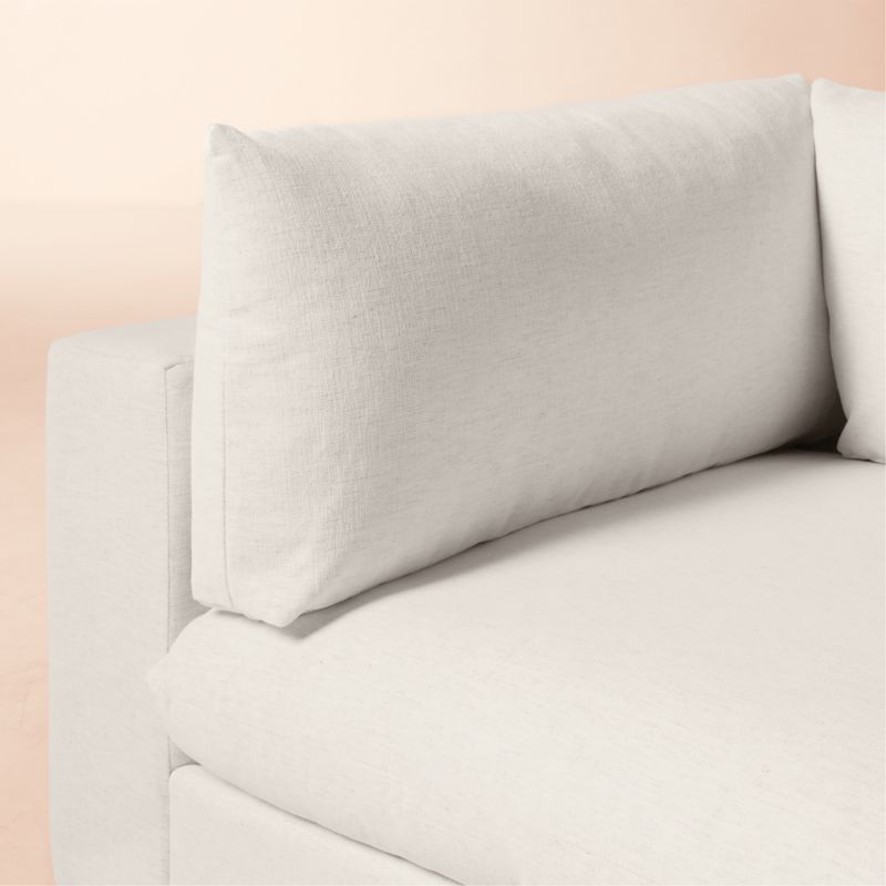 Deseo 3-Piece White Performance Fabric Deep Depth Sectional Sofa with Ottoman - image 5 of 10