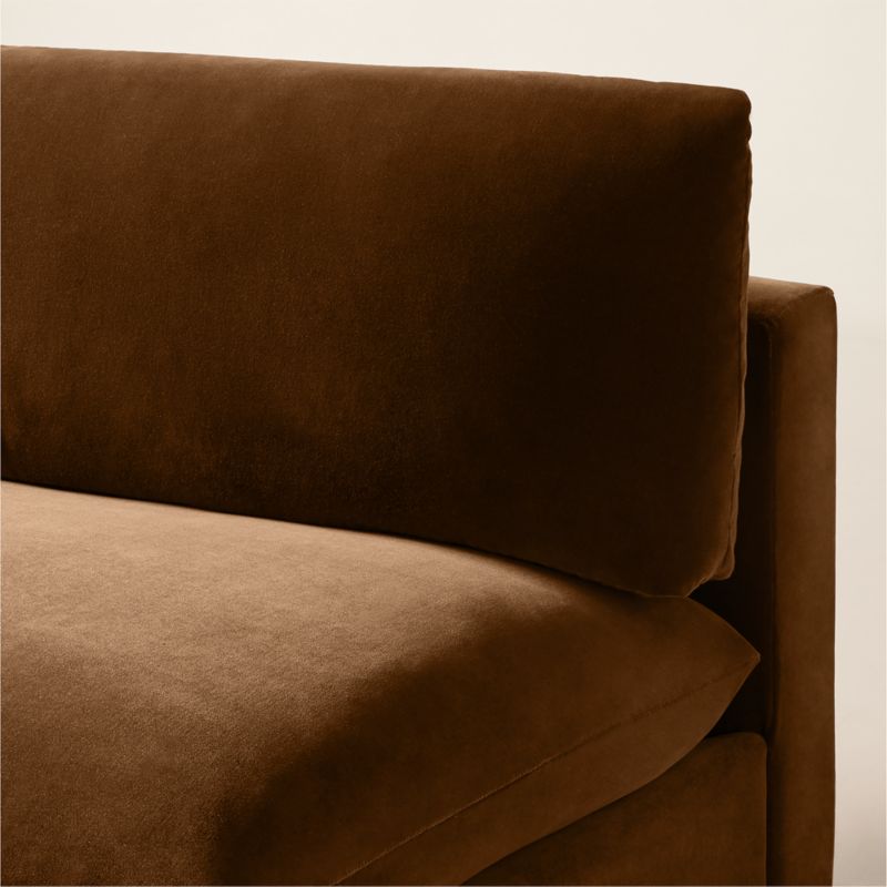 Deseo Light Brown Performance Velvet Standard Depth Armless Chair - image 5 of 10