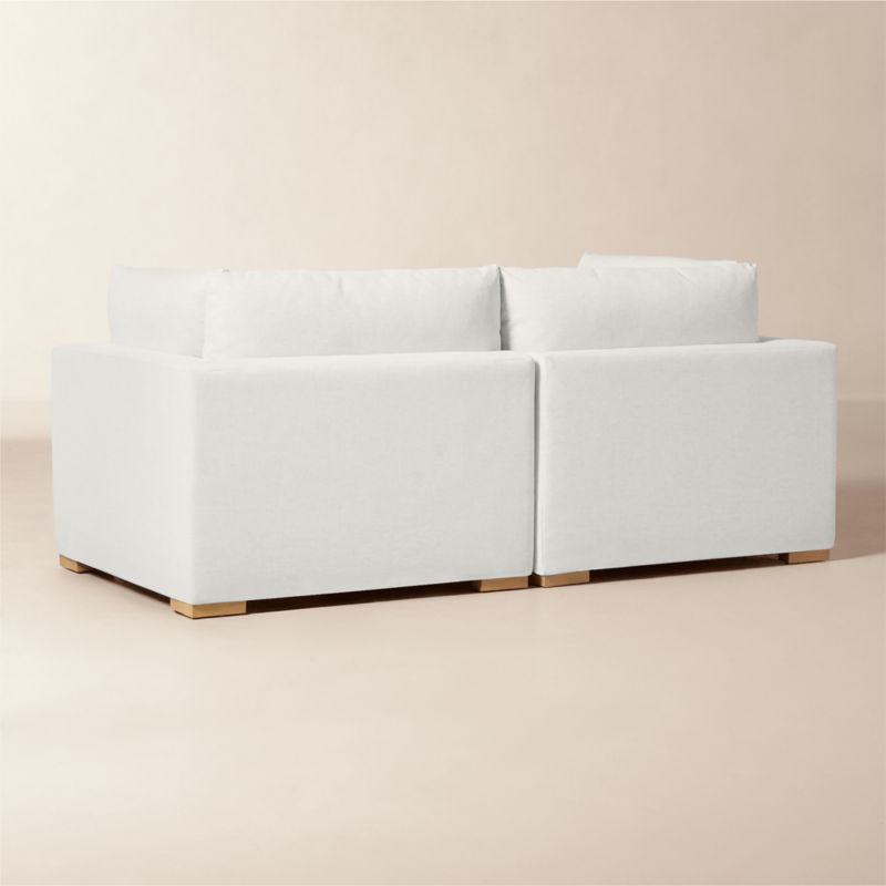 Deseo 2-Piece White Performance Fabric Standard Depth Sectional Sofa - image 4 of 10