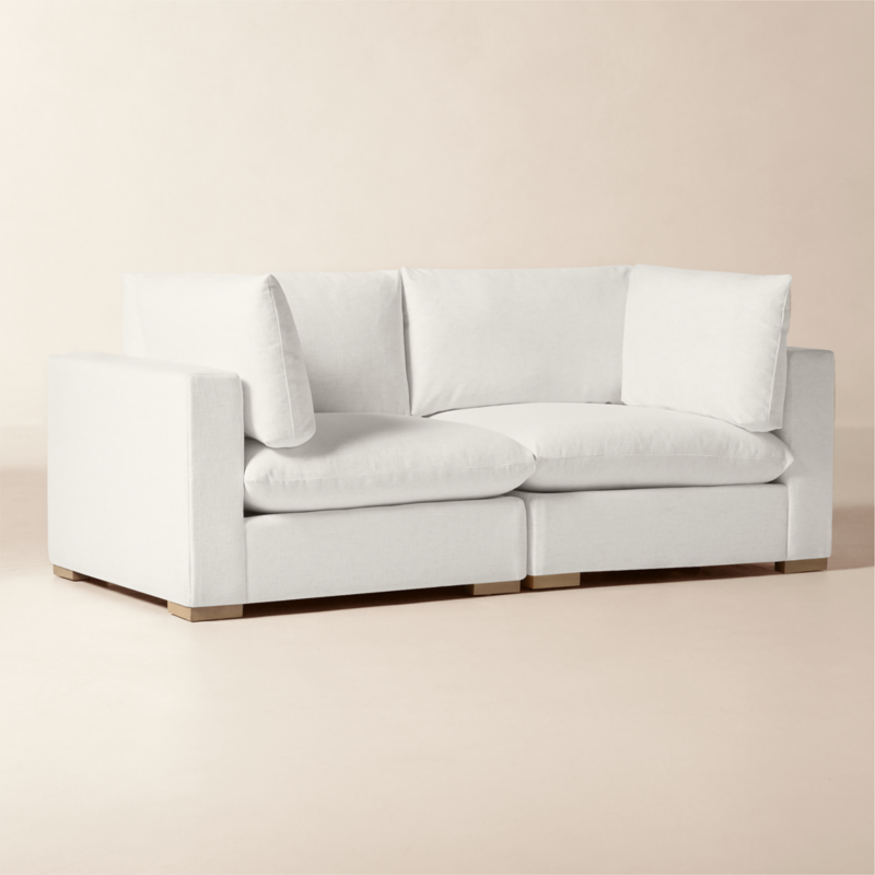 Deseo 2-Piece White Performance Fabric Standard Depth Sectional Sofa - image 4 of 10