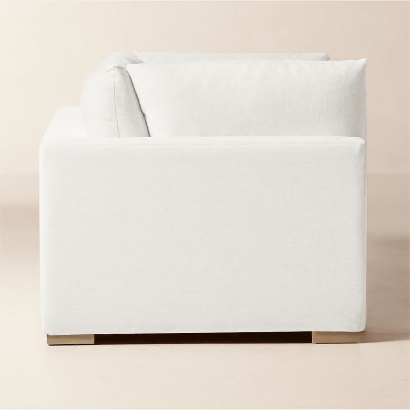 Deseo 2-Piece White Performance Fabric Standard Depth Sectional Sofa - image 3 of 10