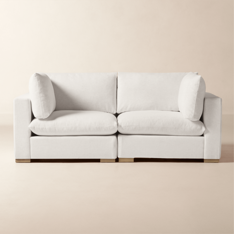 Deseo 2-Piece White Performance Fabric Standard Depth Sectional Sofa - image 0 of 10