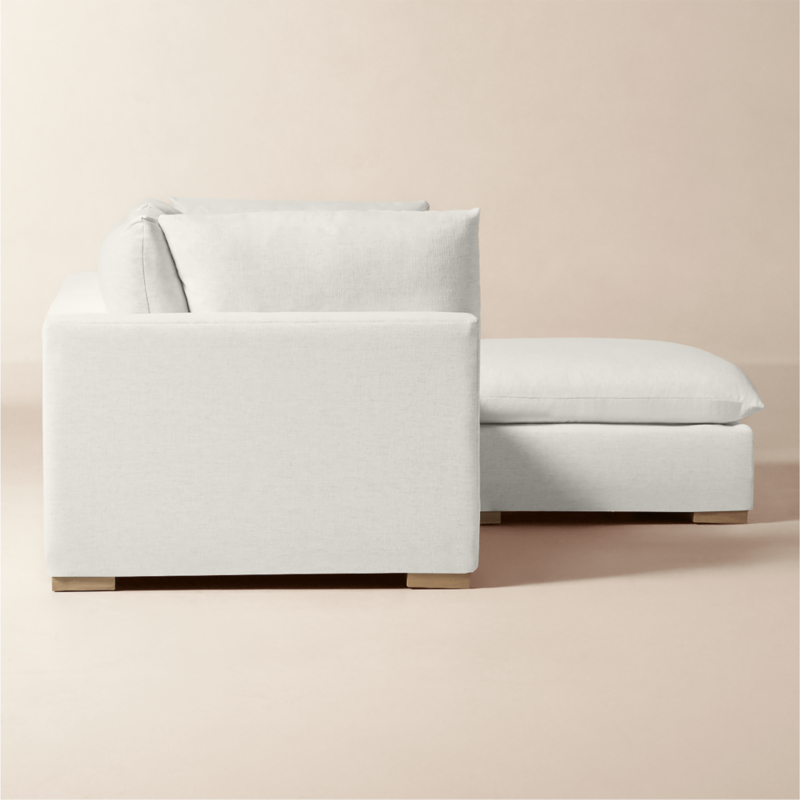Deseo 3-Piece White Performance Fabric Standard Depth Sectional Sofa with Ottoman - image 5 of 10