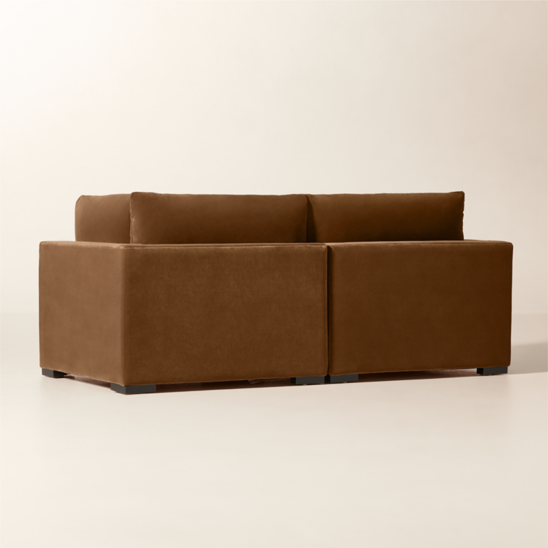 Deseo 2-Piece Praline Brown Performance Velvet Standard Depth Sectional Sofa - image 6 of 10