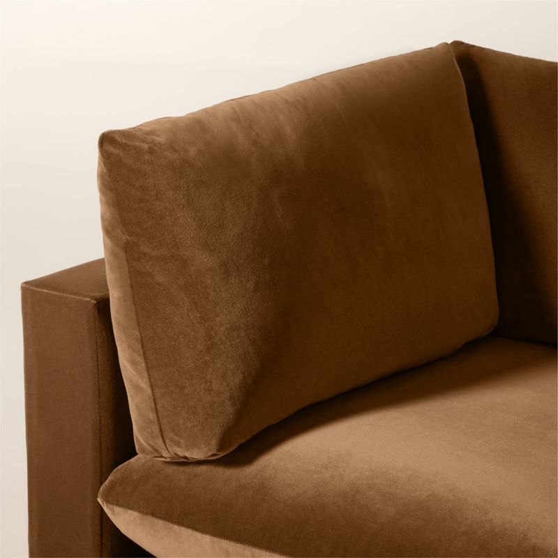 Deseo 2-Piece Light Brown Performance Velvet Standard Depth Sectional Sofa - image 5 of 10