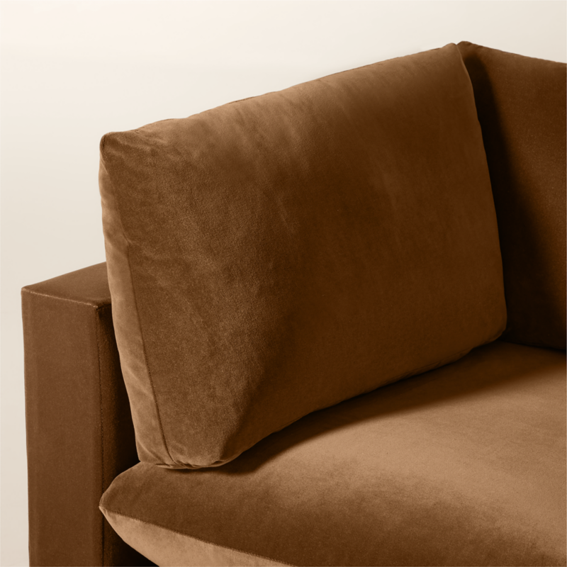 Deseo 2-Piece Praline Brown Performance Velvet Standard Depth Sectional Sofa - image 7 of 10