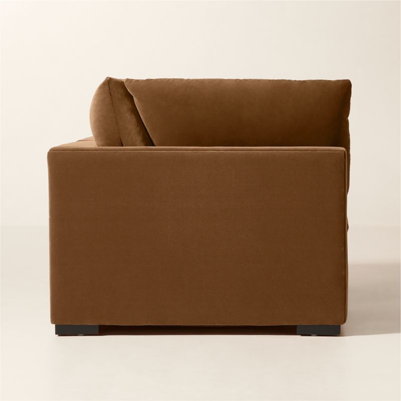 Deseo 2-Piece Light Brown Performance Velvet Standard Depth Sectional Sofa - image 3 of 10