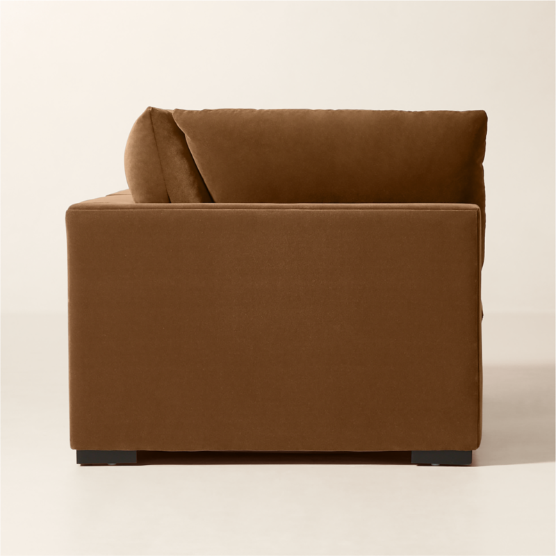 Deseo 2-Piece Praline Brown Performance Velvet Standard Depth Sectional Sofa - image 5 of 10