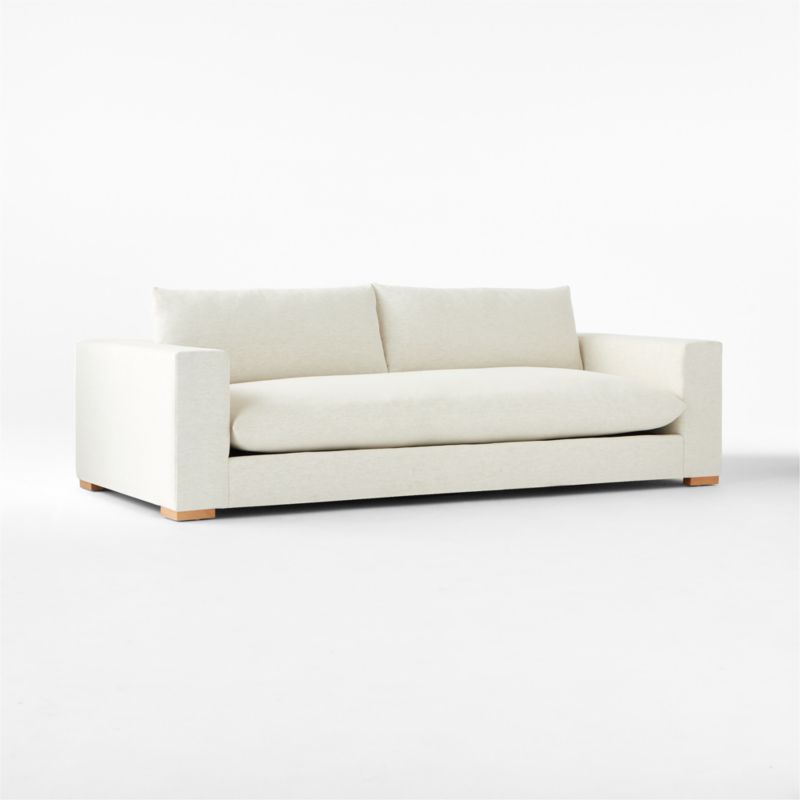 Deseo 94.5" White Performance Fabric Deep Depth Sofa - image 5 of 8