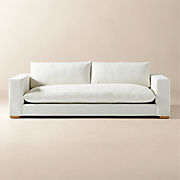 Deseo 94.5" White Performance Fabric Sofa