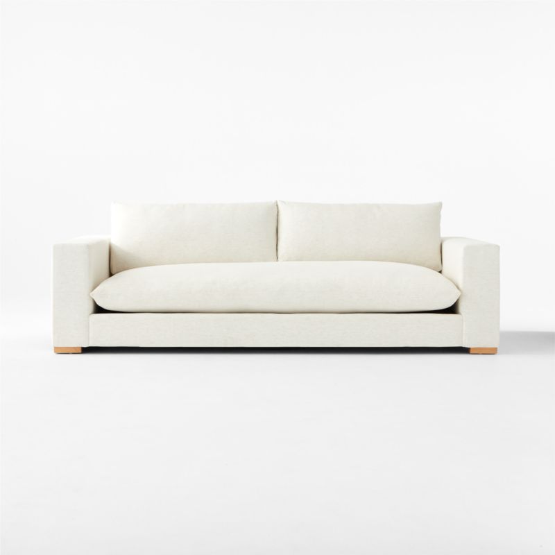 Deseo 94.5" White Performance Fabric Deep Depth Sofa - image 4 of 8