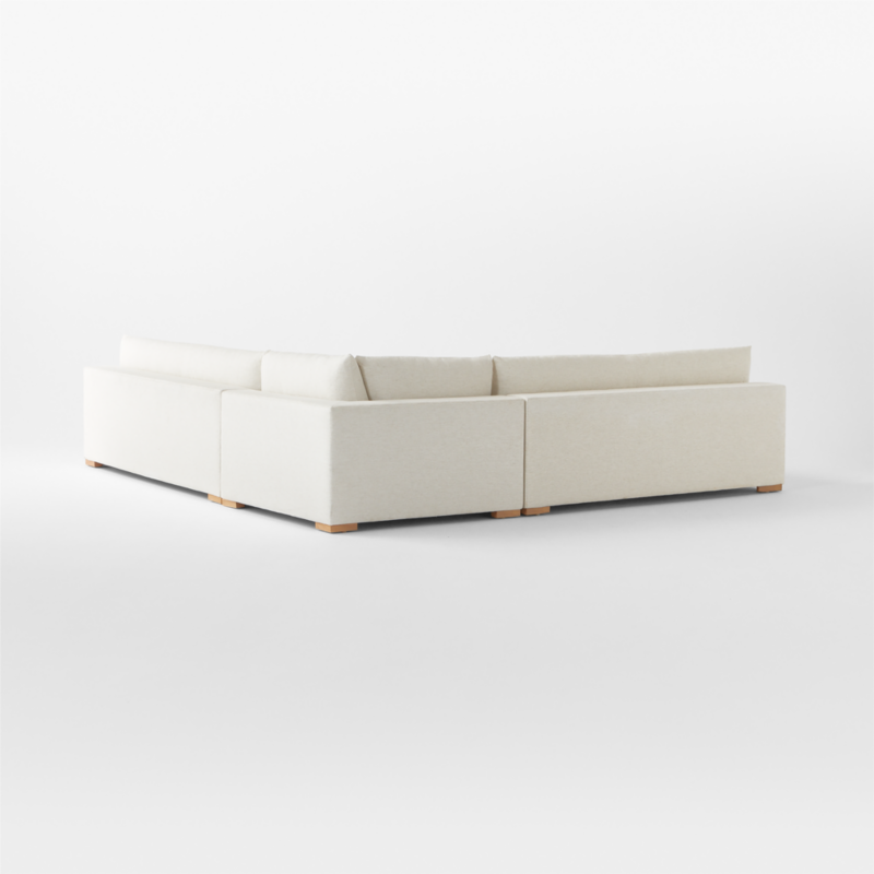 Deseo 3-Piece Modular White Performance Fabric Deep Depth Sectional Sofa with Loveseat - image 8 of 11
