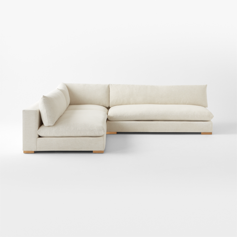 Deseo 3-Piece Modular White Performance Fabric Deep Depth Sectional Sofa with Loveseat - image 7 of 11