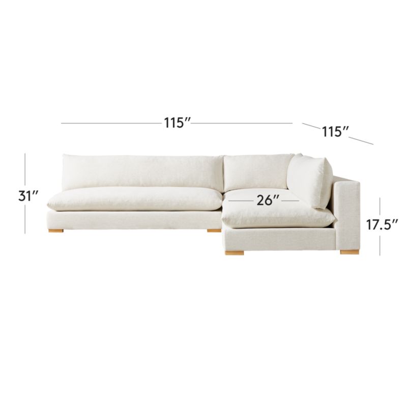 View Deseo 3-Piece L-Shaped White Performance Fabric Deep Depth Sectional Sofa with Loveseat - image 3 of 9