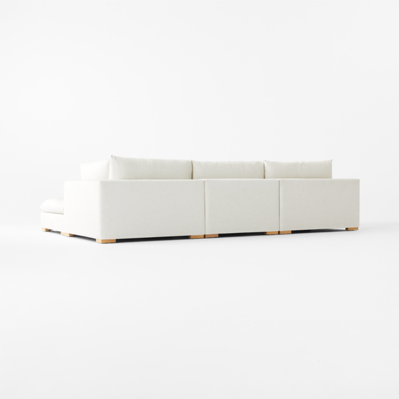 Deseo 4-Piece Modular White Performance Fabric Standard Depth Sectional Sofa - image 7 of 10