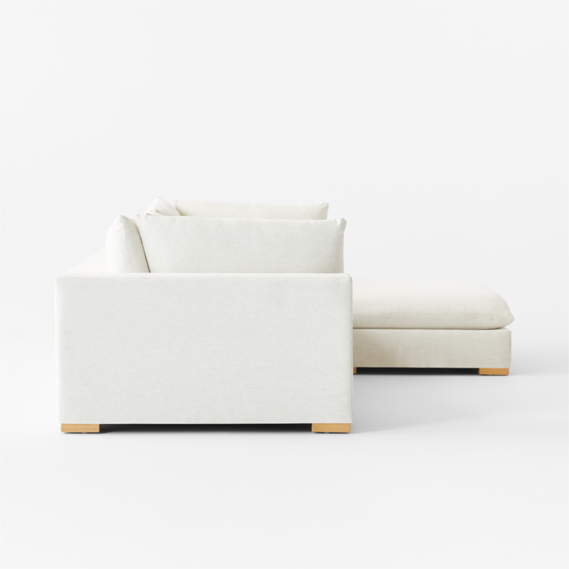 Deseo 4-Piece Modular White Performance Fabric Standard Depth Sectional Sofa - image 6 of 10