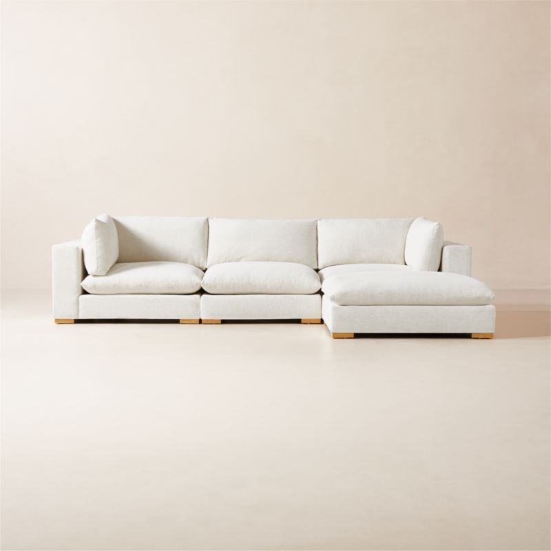 Deseo 4-Piece Modular Deep Depth Sectional Sofa - image 1 of 7