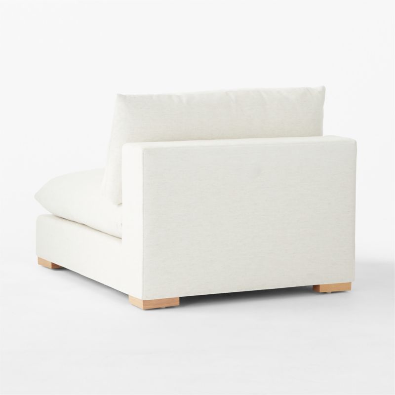 Deseo White Performance Fabric Deep Depth Armlesss Chair - image 6 of 8