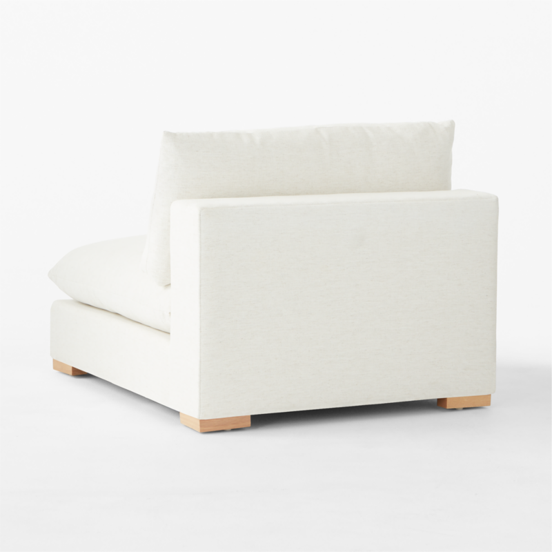 Deseo White Performance Fabric Deep Depth Armlesss Chair - image 8 of 10