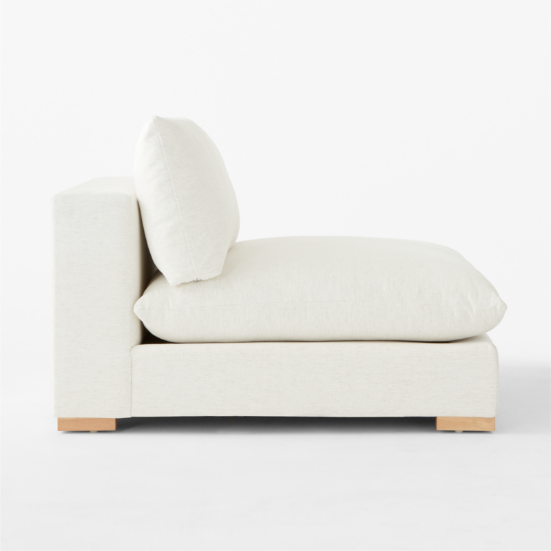 Deseo White Performance Fabric Deep Depth Armlesss Chair - image 7 of 10