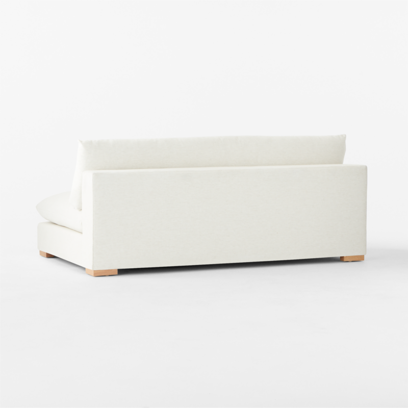 Deseo 71" White Performance Fabric Deep Depth Armless Loveseat - image 7 of 9