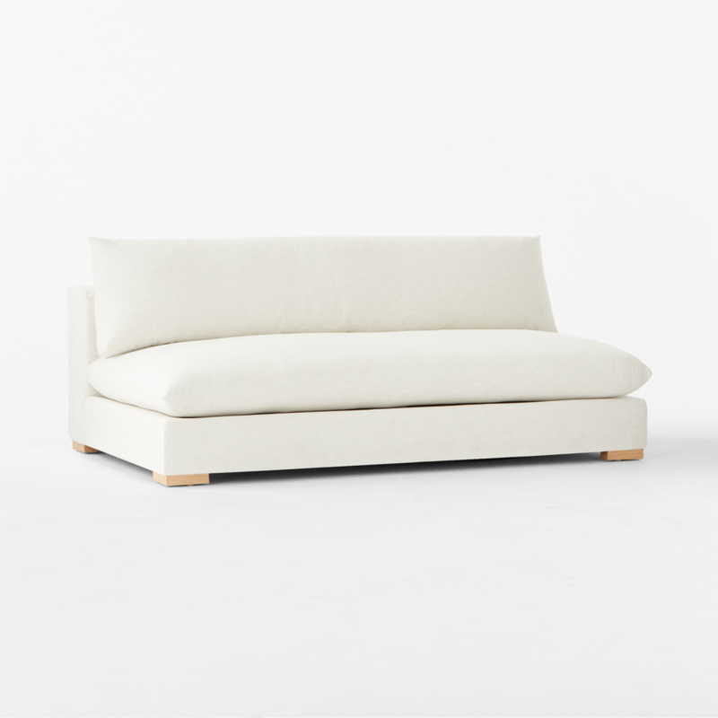 Deseo 71" White Performance Fabric Deep Depth Armless Loveseat - image 5 of 9