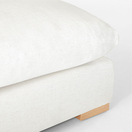 Deseo 71" White Performance Fabric Deep Depth Armless Loveseat