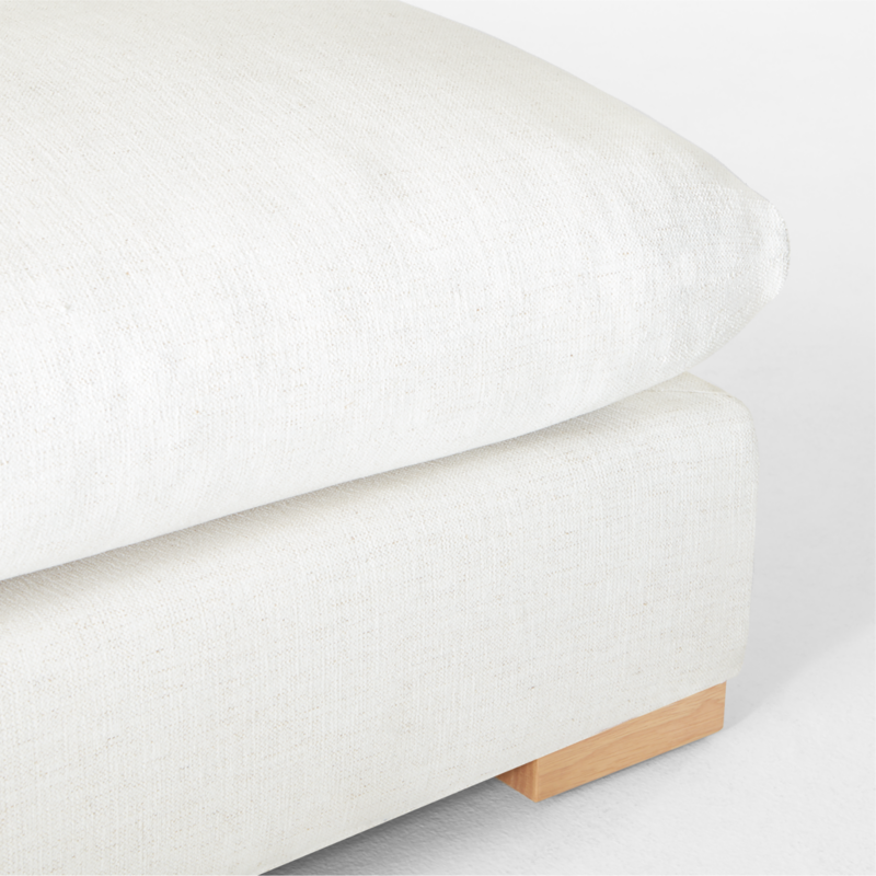 Deseo 71" White Performance Fabric Deep Depth Armless Loveseat - image 8 of 9
