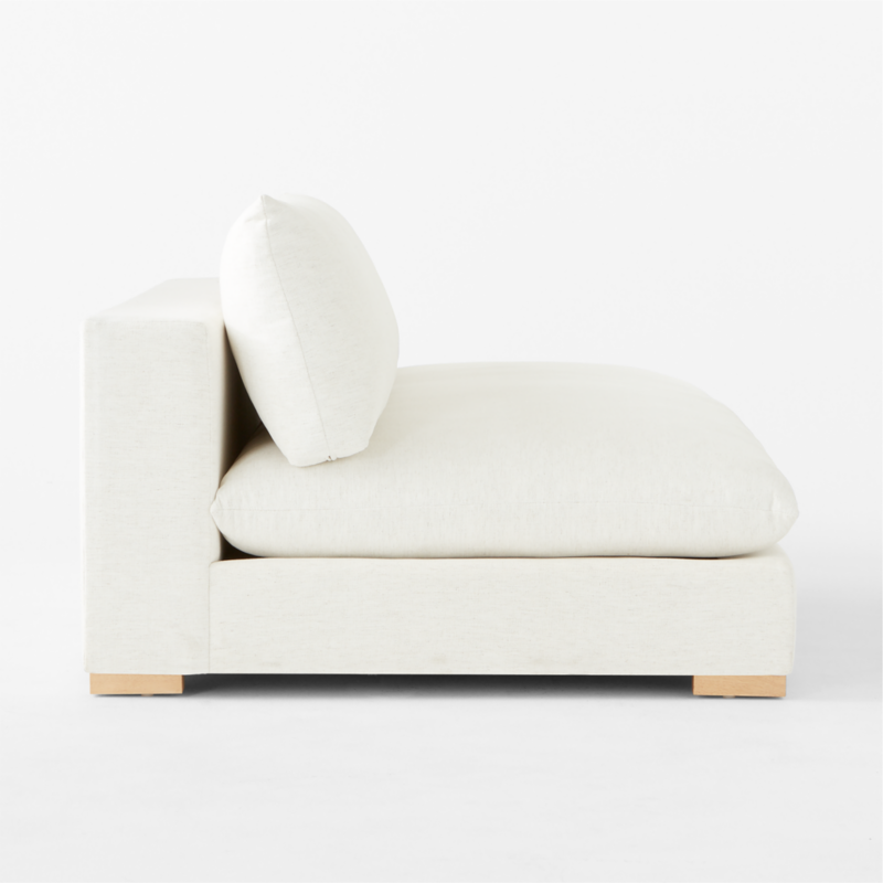 Deseo 71" White Performance Fabric Deep Depth Armless Loveseat - image 6 of 9