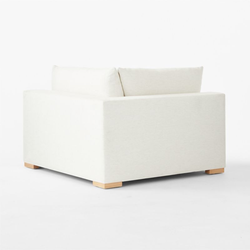 Deseo White Performance Fabric Deep Depth Corner Chair - image 6 of 8