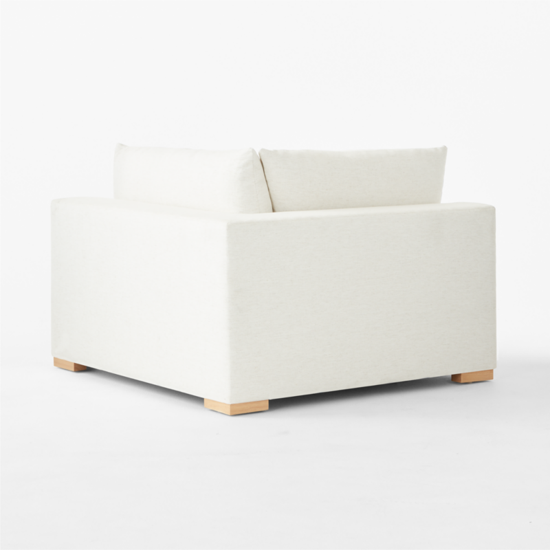 Deseo White Performance Fabric Deep Depth Corner Chair - image 7 of 9