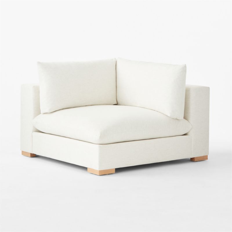 Deseo White Performance Fabric Deep Depth Corner Chair - image 4 of 8