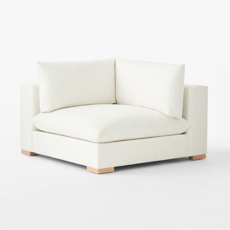 Deseo White Performance Fabric Deep Depth Corner Chair - image 5 of 9