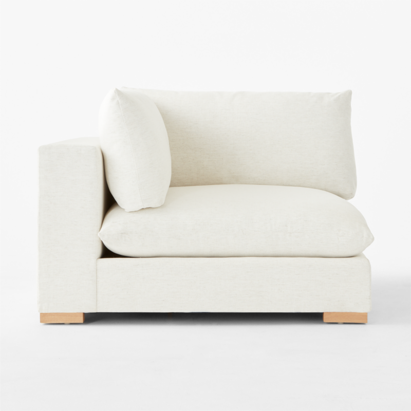 Deseo White Performance Fabric Deep Depth Corner Chair - image 6 of 9