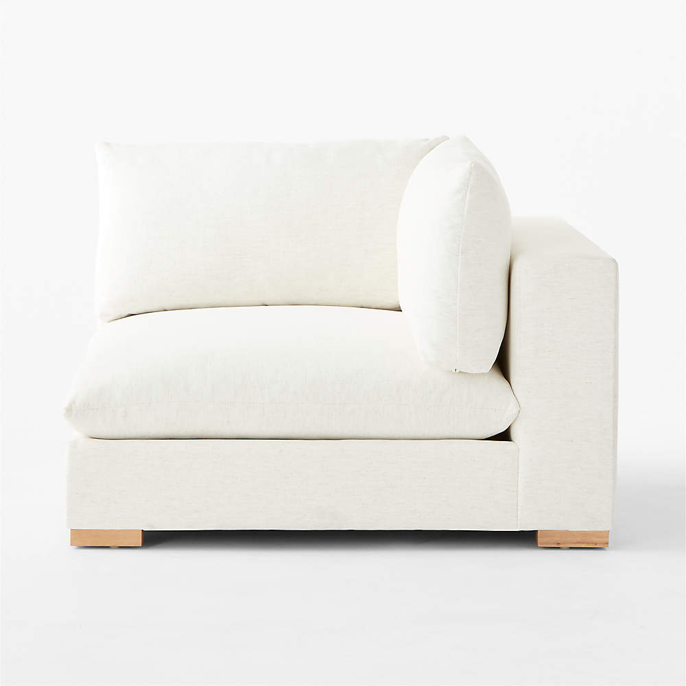 Deseo White Performance Fabric Corner Chair CB2 Canada