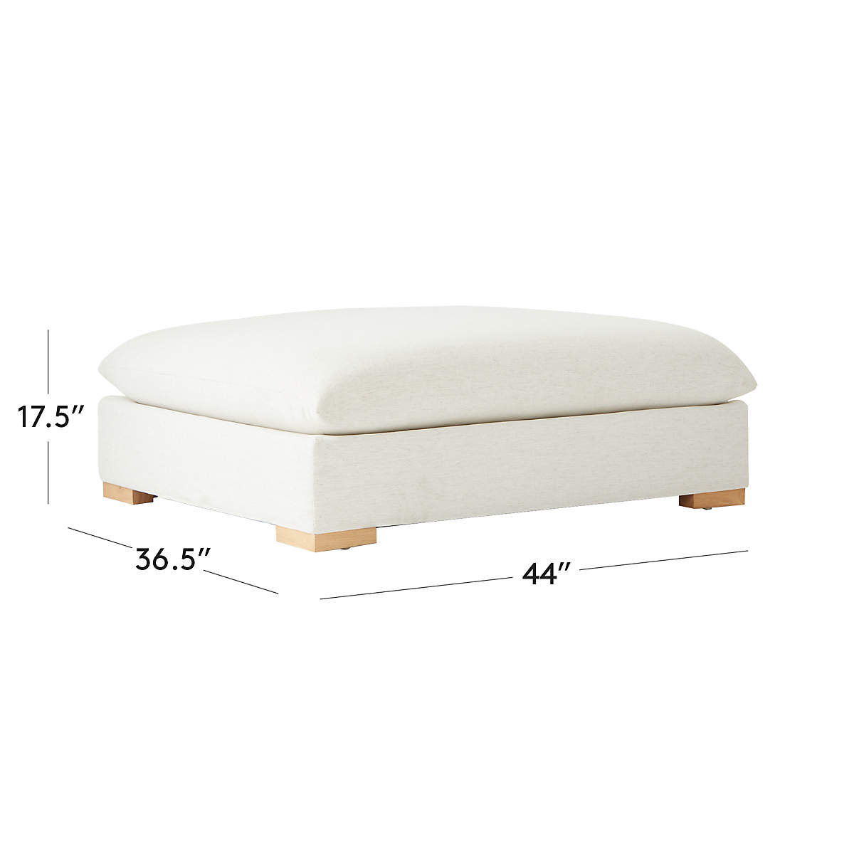 View Deseo Deep Depth Ottoman - image 3 of 6