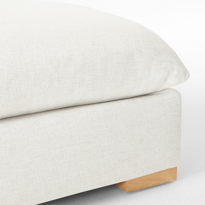 Deseo White Performance Fabric Deep Depth Ottoman - image 5 of 6