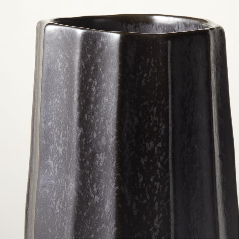 Desi Ribbed Black Vase Tall - image 3 of 9