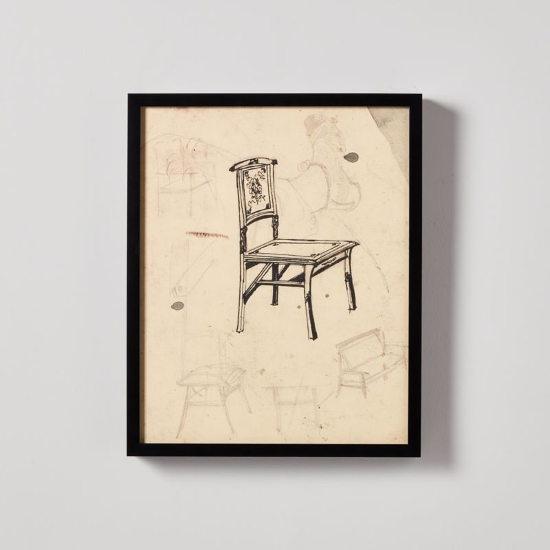 'Design For A Chair I' Framed Reproduction by Carel Adolph Lion Cachet 18''x22'' - image 0 of 4